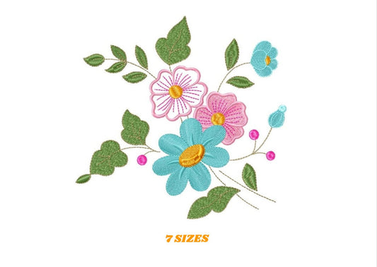Flowers embroidery designs - Flower embroidery design machine embroidery pattern - floral embroidery file - instant download digital file