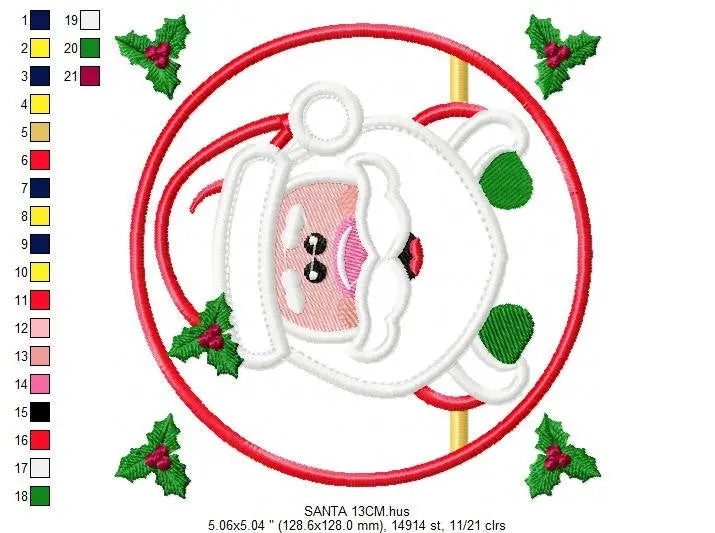 Xmas embroidery designs - Santa Claus embroidery design machine embroidery pattern - Snowman embroidery file - Christmas applique winter Marcia Embroidery