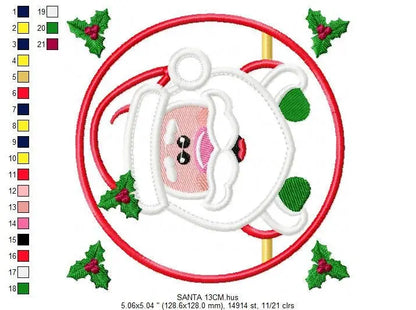 Xmas embroidery designs - Santa Claus embroidery design machine embroidery pattern - Snowman embroidery file - Christmas applique winter Marcia Embroidery