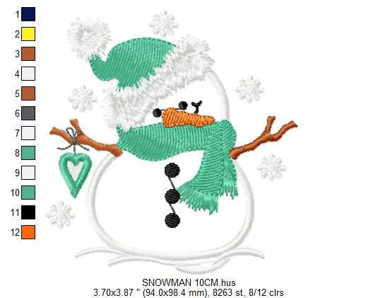 Xmas embroidery designs - Santa Claus embroidery design machine embroidery pattern - Snowman embroidery file - Christmas applique winter Marcia Embroidery