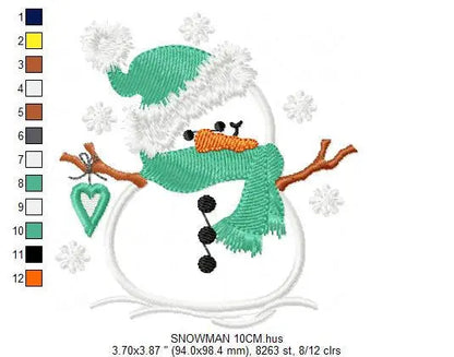 Xmas embroidery designs - Santa Claus embroidery design machine embroidery pattern - Snowman embroidery file - Christmas applique winter Marcia Embroidery