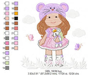 Load image into Gallery viewer, Baby girl embroidery design - Newborn embroidery designs machine embroidery pattern - kid embroidery file - children embroidery toddler
