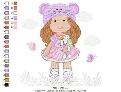 Baby girl embroidery design - Newborn embroidery designs machine embroidery pattern - kid embroidery file - children embroidery toddler Marcia Embroidery