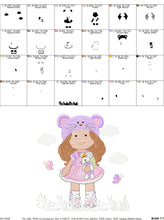 Cargar imagen en el visor de la galería, Baby girl embroidery design - Newborn embroidery designs machine embroidery pattern - kid embroidery file - children embroidery toddler
