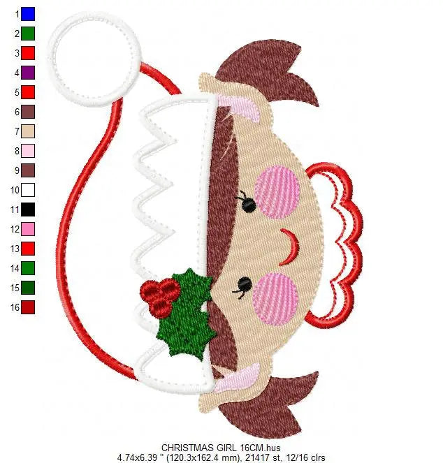 Girl Elf embroidery designs - Santa Claus helper embroidery design machine embroidery pattern - Xmas embroidery file - instant download pes Marcia Embroidery