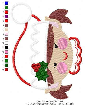 Girl Elf embroidery designs - Santa Claus helper embroidery design machine embroidery pattern - Xmas embroidery file - instant download pes Marcia Embroidery