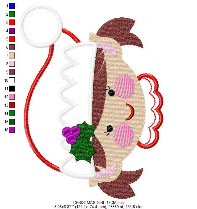 Girl Elf embroidery designs - Santa Claus helper embroidery design machine embroidery pattern - Xmas embroidery file - instant download pes Marcia Embroidery