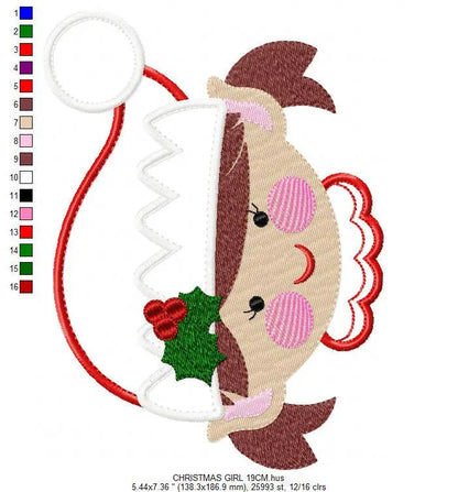 Girl Elf embroidery designs - Santa Claus helper embroidery design machine embroidery pattern - Xmas embroidery file - instant download pes Marcia Embroidery