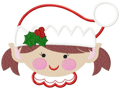 Girl Elf embroidery designs - Santa Claus helper embroidery design machine embroidery pattern - Xmas embroidery file - instant download pes Marcia Embroidery