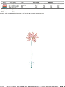 Lotus embroidery designs - Flower embroidery design machine embroidery pattern - Flowers embroidery file - baby girl embroidery download