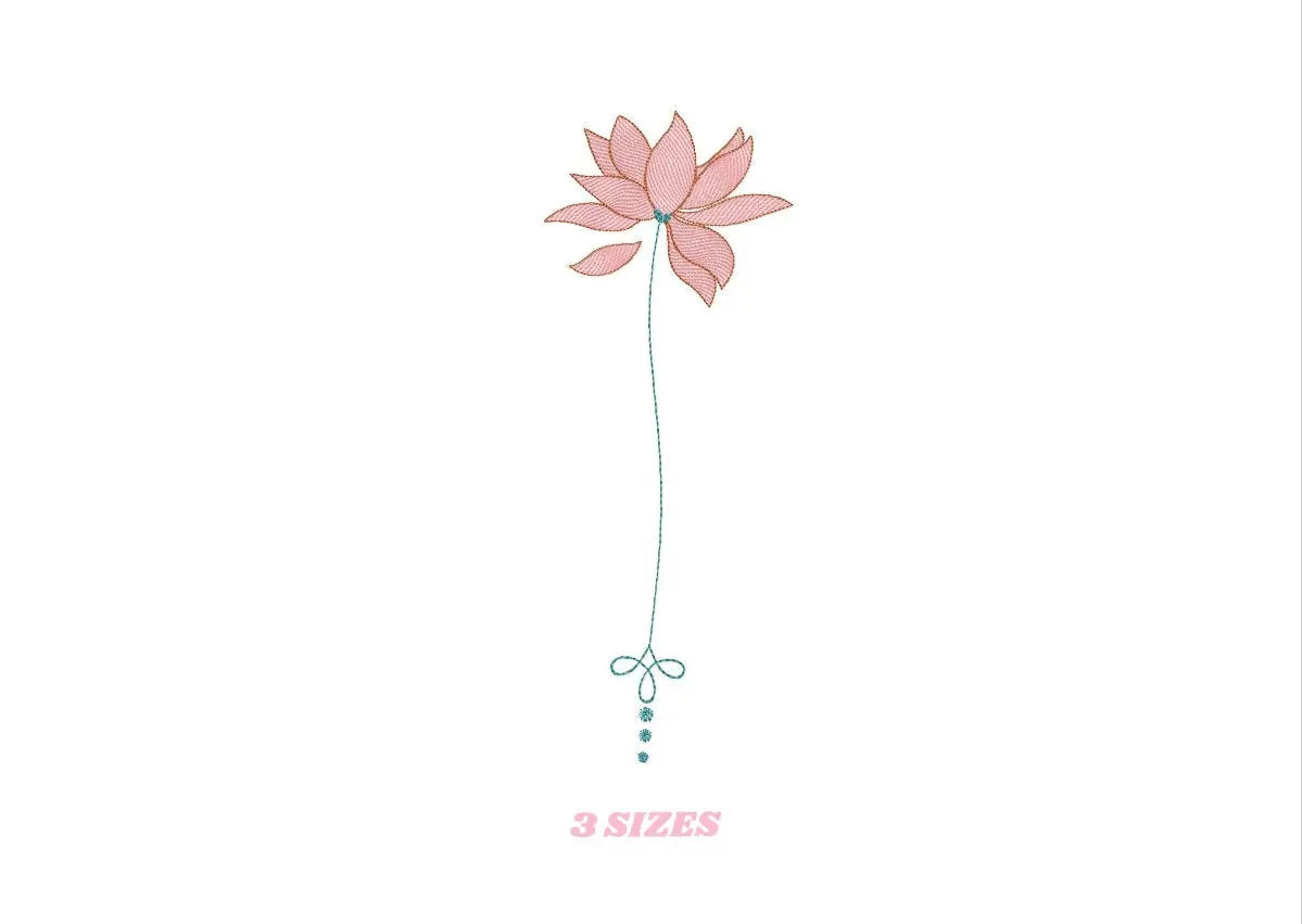 Lotus embroidery designs - Flower embroidery design machine embroidery pattern - Flowers embroidery file - baby girl embroidery download Marcia Embroidery