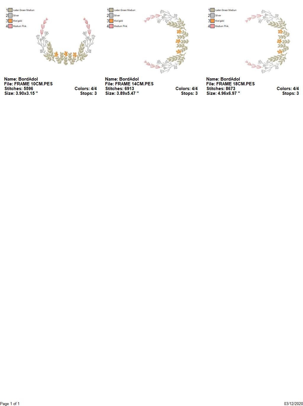 Monogram Frame embroidery designs - Flower embroidery design machine embroidery pattern - Flower wreath embroidery file - Delicate frame