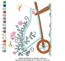 Cargar imagen en el visor de la galería, Flowers embroidery designs - Flower cart embroidery design machine embroidery pattern - garden embroidery file - floral kitchen embroidery
