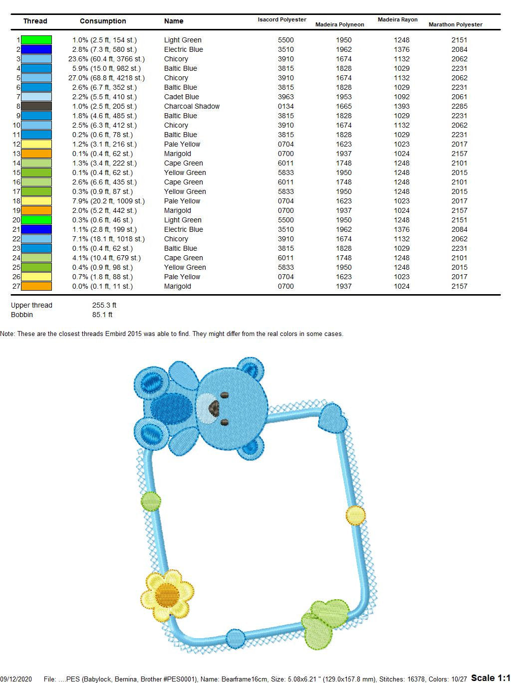 Bear embroidery design - Frame embroidery designs machine embroidery pattern - Baby boy embroidery file - Bear applique instant download