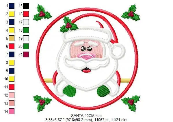 Xmas embroidery designs - Santa Claus embroidery design machine embroidery pattern - Snowman embroidery file - Christmas applique winter Marcia Embroidery