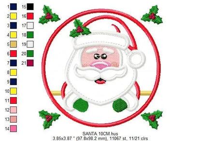 Xmas embroidery designs - Santa Claus embroidery design machine embroidery pattern - Snowman embroidery file - Christmas applique winter Marcia Embroidery