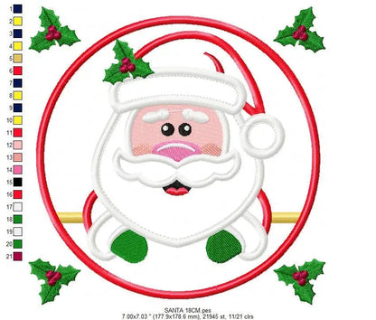 Xmas embroidery designs - Santa Claus embroidery design machine embroidery pattern - Snowman embroidery file - Christmas applique winter Marcia Embroidery