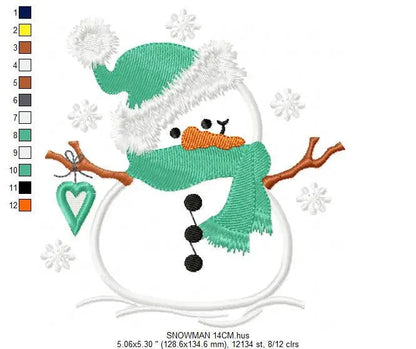 Xmas embroidery designs - Santa Claus embroidery design machine embroidery pattern - Snowman embroidery file - Christmas applique winter Marcia Embroidery