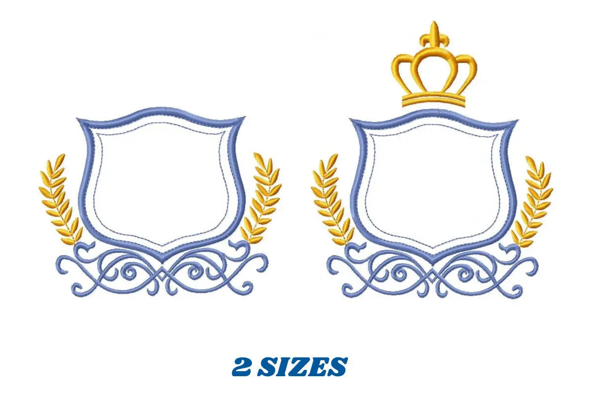 Crown embroidery designs - Laurel embroidery design machine embroidery pattern - Baby embroidery file - frame embroidery Monogram crown Marcia Embroidery