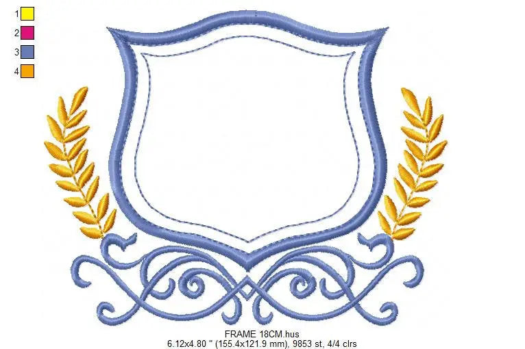 Crown embroidery designs - Laurel embroidery design machine embroidery pattern - Baby embroidery file - frame embroidery Monogram crown Marcia Embroidery