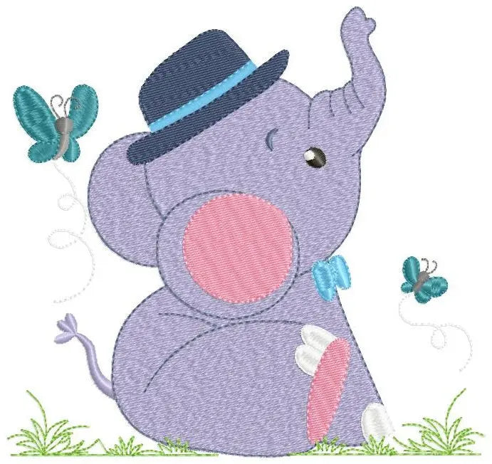 Elephant embroidery designs - Animal embroidery design machine embroidery pattern - Baby Boy embroidery file - kid embroidery Towel pillow Marcia Embroidery