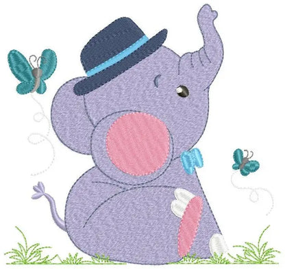 Elephant embroidery designs - Animal embroidery design machine embroidery pattern - Baby Boy embroidery file - kid embroidery Towel pillow Marcia Embroidery