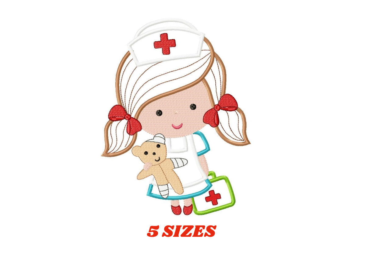 Nurse embroidery design - Doctor embroidery designs machine embroidery pattern -  Nurse applique design - medical embroidery file hospital