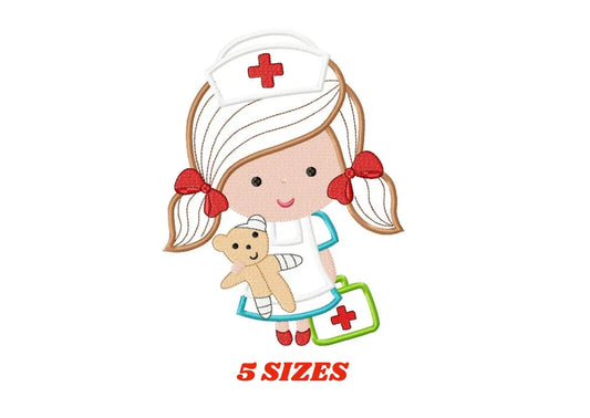 Nurse embroidery design - Doctor embroidery designs machine embroidery pattern -  Nurse applique design - medical embroidery file hospital Marcia Embroidery