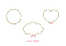 Cargar imagen en el visor de la galería, Roses laurel embroidery designs - Monogram embroidery design machine embroidery pattern - Floral Frame embroidery file - wreath of flowers
