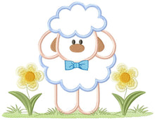 Charger l&#39;image dans la galerie, Sheep embroidery design - Lamb embroidery designs machine embroidery pattern - baby boy embroidery file - newborn embroidery sheep applique
