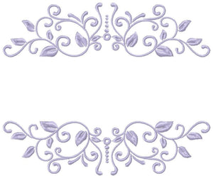 Monogram Frame embroidery designs - Flower embroidery design machine embroidery pattern - Frame embroidery file - towel embroidery tea towel