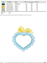 Cargar imagen en el visor de la galería, Heart with Lace embroidery designs - Heart frame embroidery design machine embroidery pattern - Baby girl embroidery file Heart embroidery
