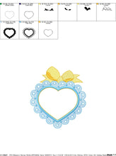 Load image into Gallery viewer, Heart with Lace embroidery designs - Heart frame embroidery design machine embroidery pattern - Baby girl embroidery file Heart embroidery
