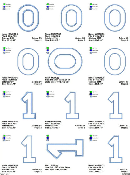 Numbers embroidery designs set - Number Applique Design - Birthday Embroidery machine embroidery file - Numbers applique design download Marcia Embroidery