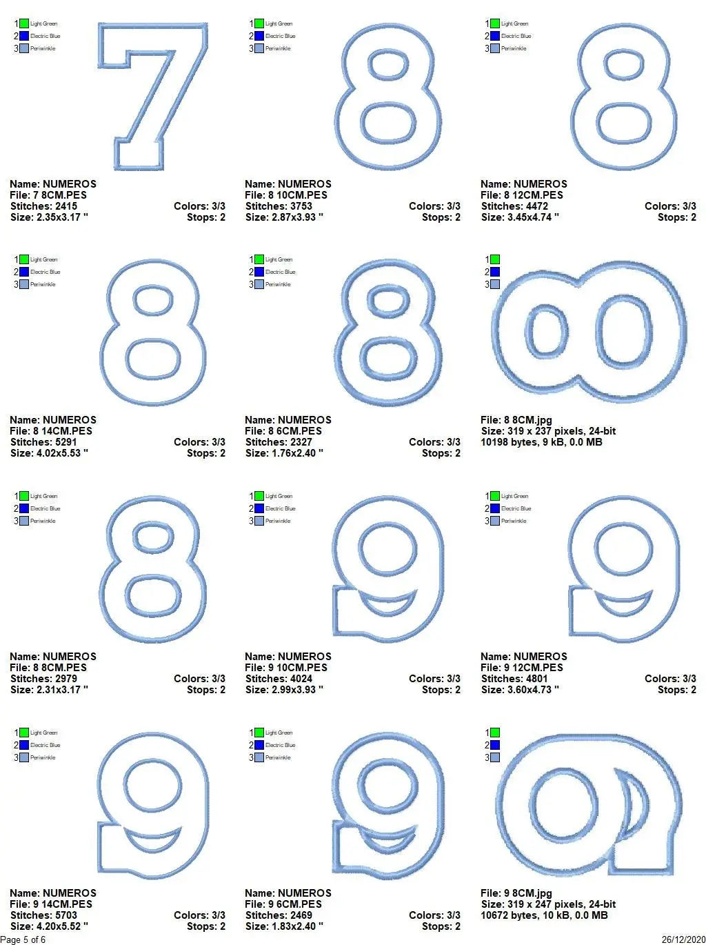 Numbers embroidery designs set - Number Applique Design - Birthday Embroidery machine embroidery file - Numbers applique design download Marcia Embroidery