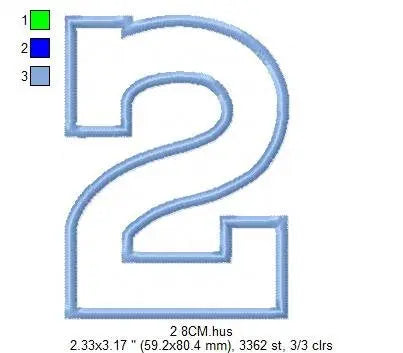 Numbers embroidery designs set - Number Applique Design - Birthday Embroidery machine embroidery file - Numbers applique design download Marcia Embroidery