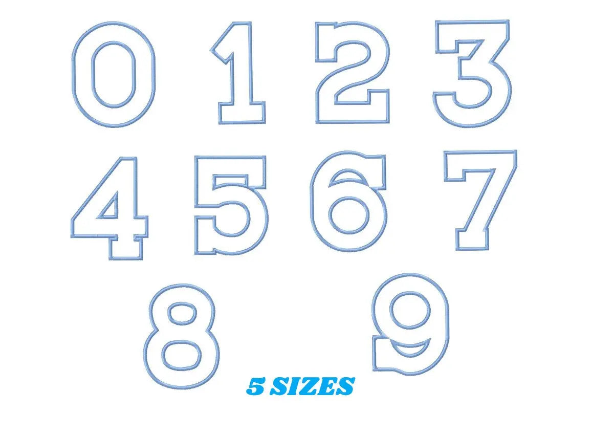 Numbers embroidery designs set - Number Applique Design - Birthday Embroidery machine embroidery file - Numbers applique design download Marcia Embroidery