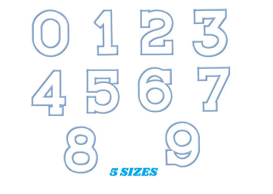 Numbers embroidery designs set - Number Applique Design - Birthday Embroidery machine embroidery file - Numbers applique design download Marcia Embroidery