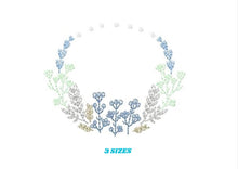 Carica l&#39;immagine nel visualizzatore di Gallery, Monogram Frame embroidery designs - Flower embroidery design machine embroidery pattern - Flower wreath embroidery file - Delicate frame
