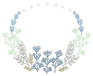 Monogram Frame embroidery designs - Flower embroidery design machine embroidery pattern - Flower wreath embroidery file - Delicate frame