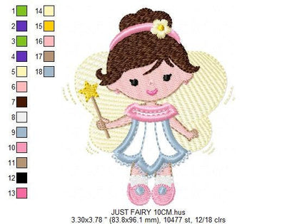 Fairy embroidery designs - Angel embroidery design machine embroidery pattern - Fairy applique design - Pixie embroidery  tooth fairy file