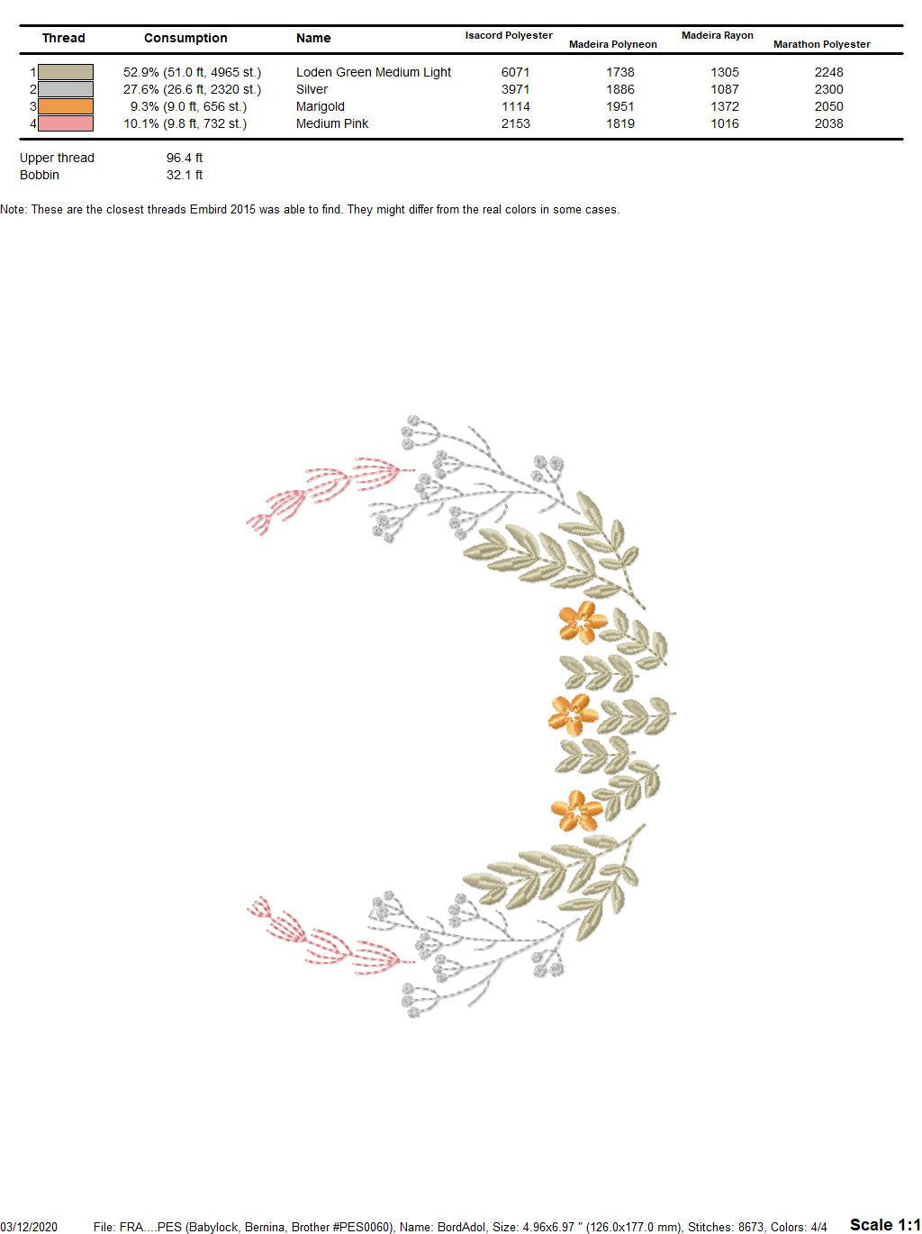 Monogram Frame embroidery designs - Flower embroidery design machine embroidery pattern - Flower wreath embroidery file - Delicate frame