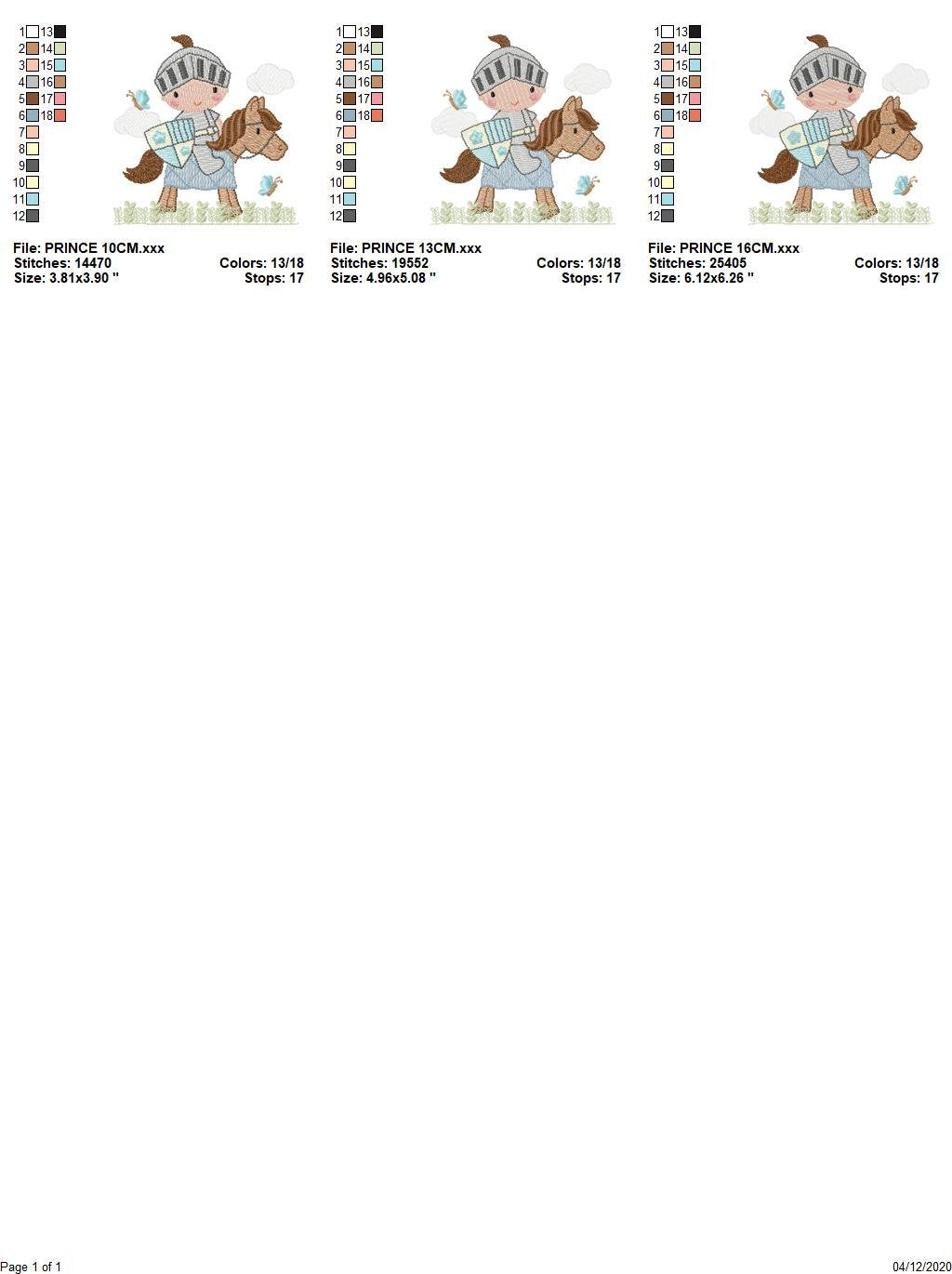 Knight embroidery designs - Prince embroidery design machine embroidery pattern - instant download - baby boy embroidery file fairytale king