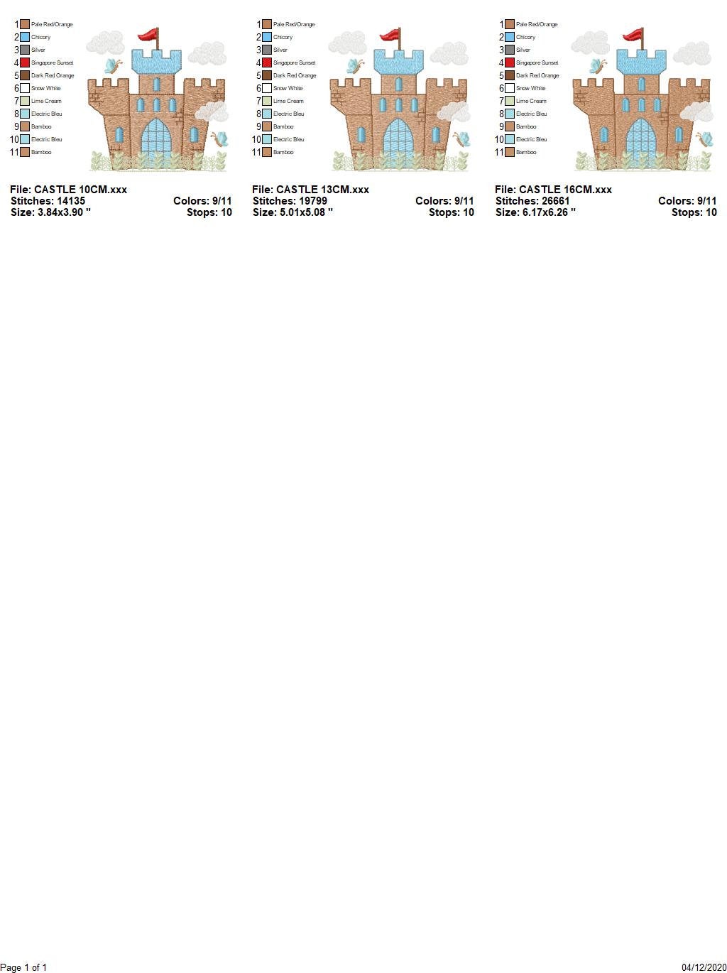 Castle embroidery designs - Prince palace embroidery design machine embroidery pattern - Princess castle embroidery file King Palace design