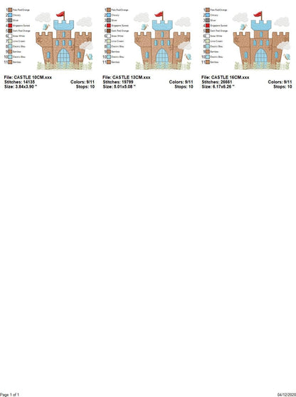 Castle embroidery designs - Prince palace embroidery design machine embroidery pattern - Princess castle embroidery file King Palace design