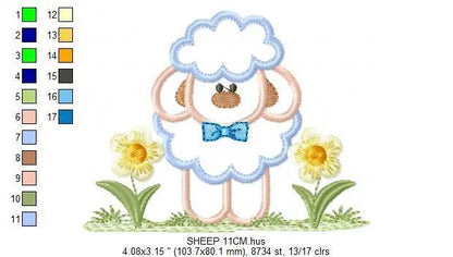 Sheep embroidery design - Lamb embroidery designs machine embroidery pattern - baby boy embroidery file - newborn embroidery sheep applique Marcia Embroidery