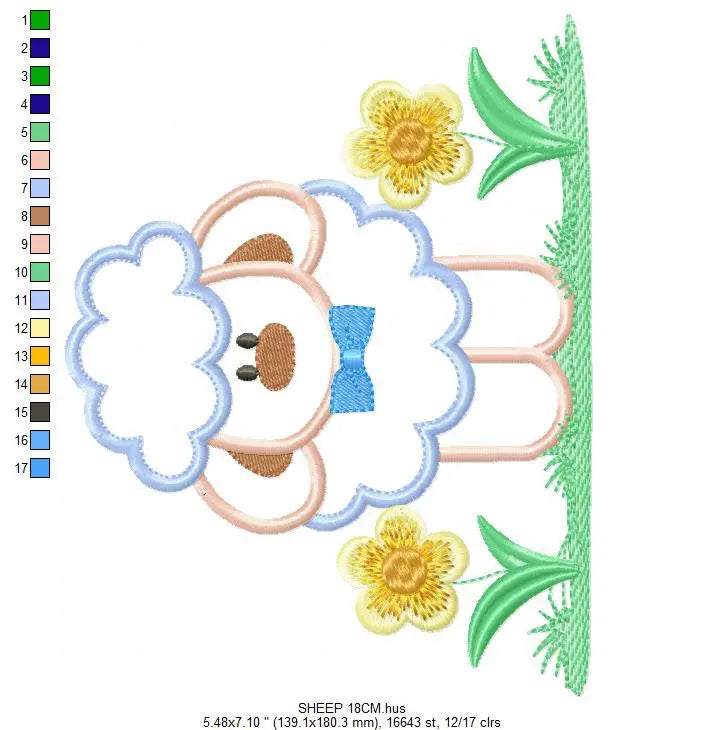 Sheep embroidery design - Lamb embroidery designs machine embroidery pattern - baby boy embroidery file - newborn embroidery sheep applique Marcia Embroidery