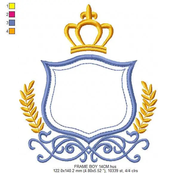 Crown embroidery designs - Laurel embroidery design machine embroidery pattern - Baby embroidery file - frame embroidery Monogram crown Marcia Embroidery
