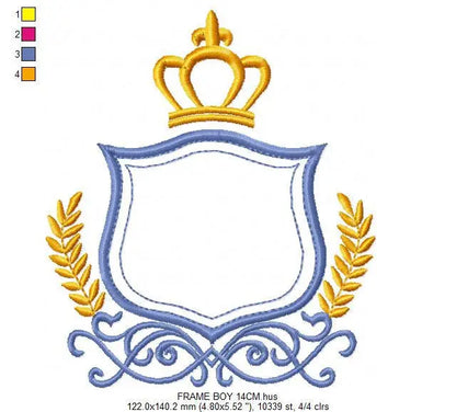 Crown embroidery designs - Laurel embroidery design machine embroidery pattern - Baby embroidery file - frame embroidery Monogram crown Marcia Embroidery