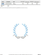 Cargar imagen en el visor de la galería, Laurel embroidery designs - Monogram frame embroidery design machine embroidery pattern - Baby boy embroidery file - Laurel wreath with Lace
